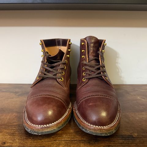 Iron Boots Devil Dog in Maryam Burgundy Hand-Dyed Horsehide
