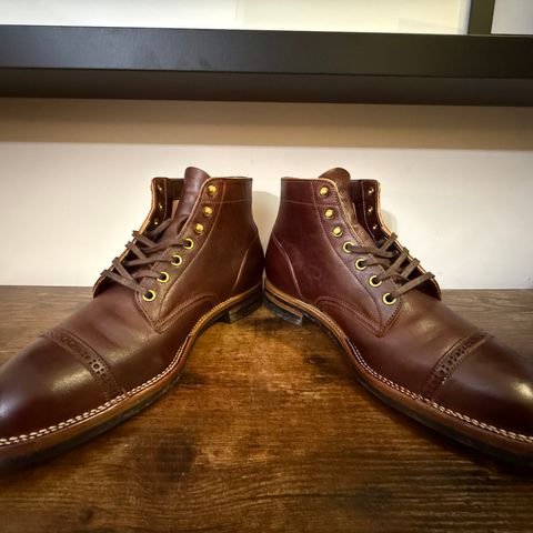 Iron Boots Devil Dog in Maryam Burgundy Hand-Dyed Horsehide