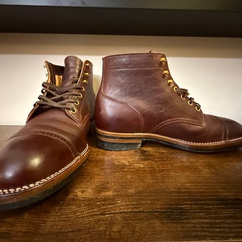 Iron Boots Devil Dog in Maryam Burgundy Hand-Dyed Horsehide