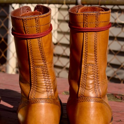 View photo of Corcoran Jump Boot in Hand Dyed Light Tan