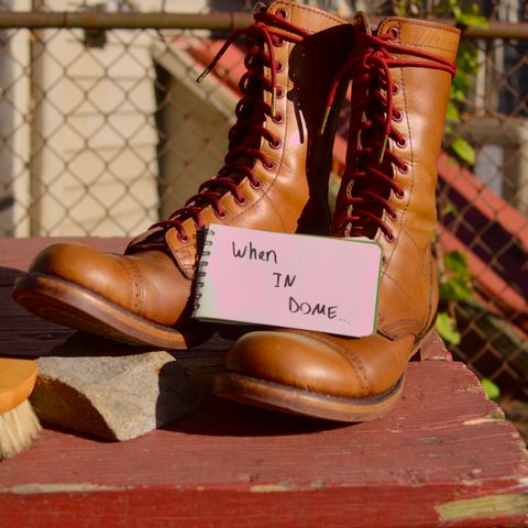 View photo of Corcoran Jump Boot in Hand Dyed Light Tan