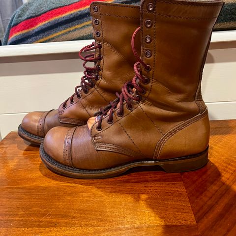 View photo of Corcoran Jump Boot in Hand Dyed Light Tan