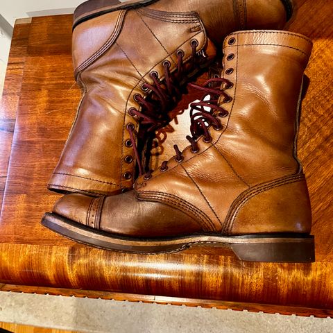 View photo of Corcoran Jump Boot in Hand Dyed Light Tan