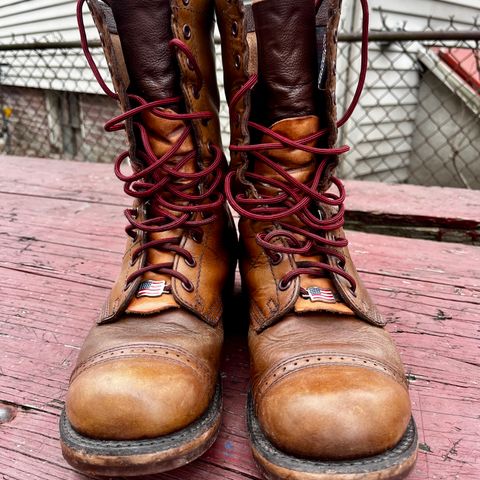 View photo of Corcoran Jump Boot in Hand Dyed Light Tan