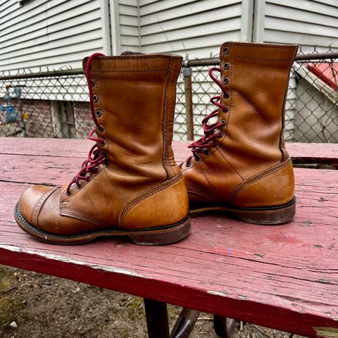 View photo of Corcoran Jump Boot in Hand Dyed Light Tan