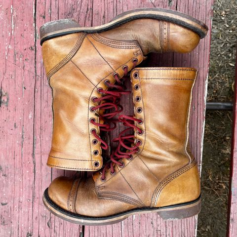 View photo of Corcoran Jump Boot in Hand Dyed Light Tan