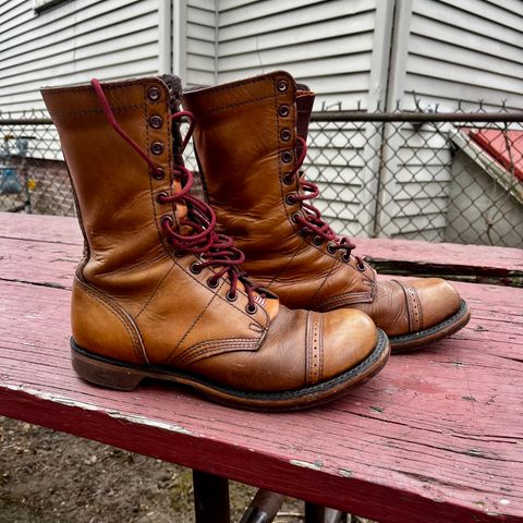 View photo of Corcoran Jump Boot in Hand Dyed Light Tan