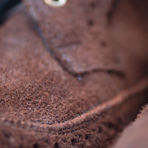Tricker's Simon Longwing Brogue Boot in C.F. Stead Ridge Waxed Reverse Suede