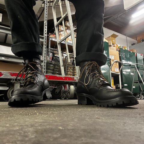 Nicks BuilderPro in Horween Black Waxed Flesh