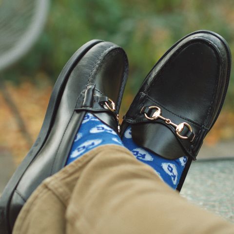 Oak Street Bootmakers Bit Moc in Teacore Black Overdye Horse Rump