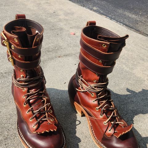 Frank's Type 2 Highlander in Wickett & Craig Tan Oiled Latigo & Wickett & Craig Chestnut Oiled Latigo