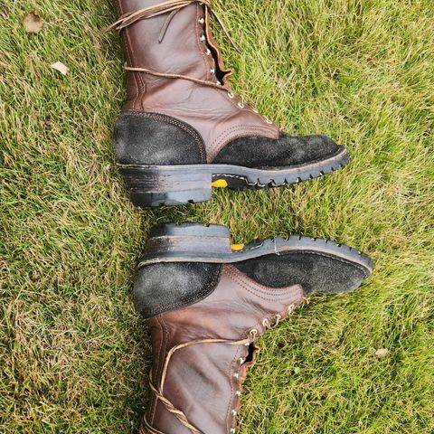 Frank's The Patriot in Seidel Walnut Oil Tan & Black Roughout Work Leather