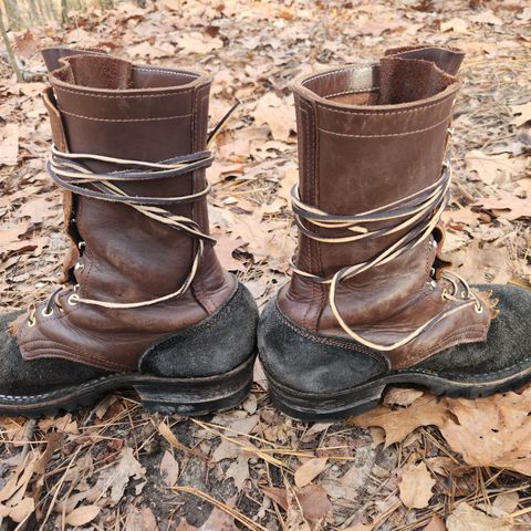 Frank's The Patriot in Seidel Walnut Oil Tan & Black Roughout Work Leather