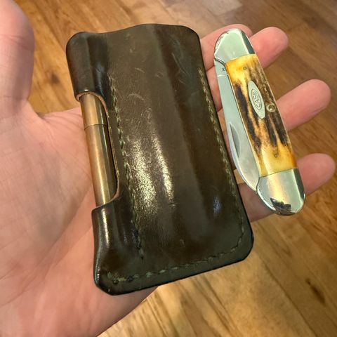 One Star Leather Goods EDC-1 in Wickett & Craig Olive Traditional Harness