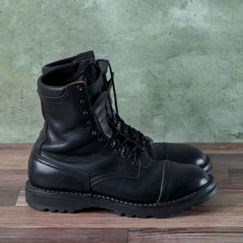 View photo of Nicks Handmade Boots 365 Stitchdown MTO in Horween Black Chromexcel