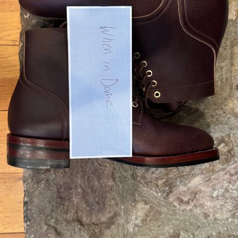 Briselblack The Catcher in Horween Saddle Brown Hatch Grain