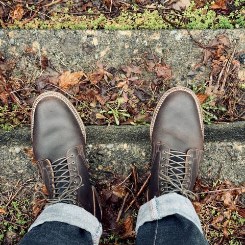 Search result thumbnail of Viberg Service Boot in Shinki Dark Brown Oiled Horsebutt