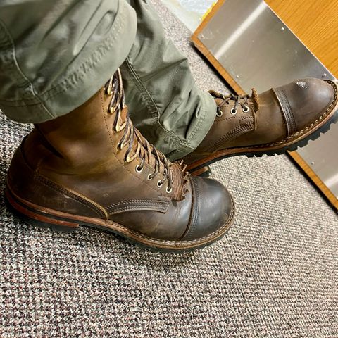 Nicks Lace Up Work in Seidel WeatherShield Brown