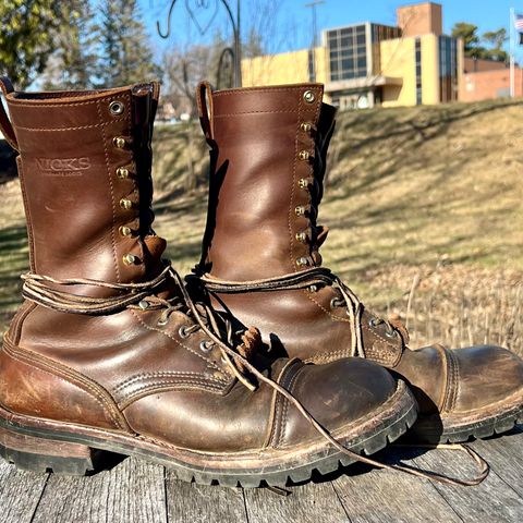 Nicks Lace Up Work in Seidel WeatherShield Brown