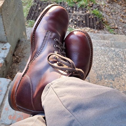 Wolverine 1000 Mile Plain-Toe Boot in Horween Burgundy Chromexcel