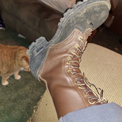 Frank's The Patriot in Black Roughout Work Leather & Seidel Walnut Oil Tan
