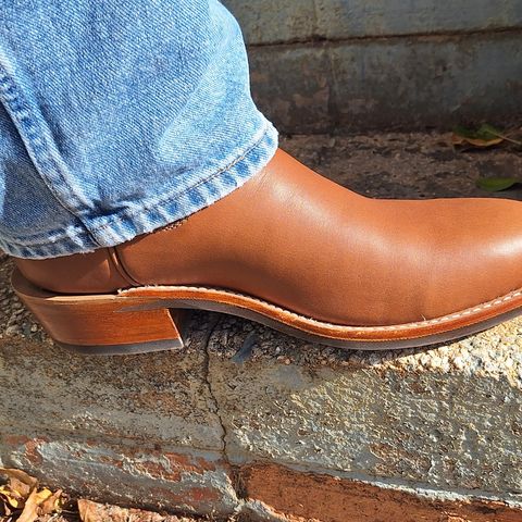 Beck Custom Cowboy Boots in Saddle Tan & Wine Dyed Calf