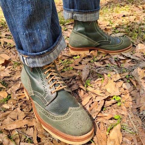Fortis Wingtip Boots in Badalassi Carlo Waxy Ortensia & Badalassi Carlo Waxy Ortensia Roughout