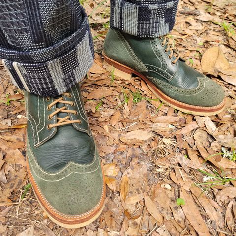 Fortis Wingtip Boots in Badalassi Carlo Waxy Ortensia & Badalassi Carlo Waxy Ortensia Roughout