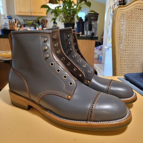 Iron Boots The Chosen One in Maryam Grigio Shell Cordovan
