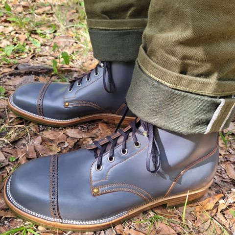 Iron Boots The Chosen One in Maryam Grigio Shell Cordovan
