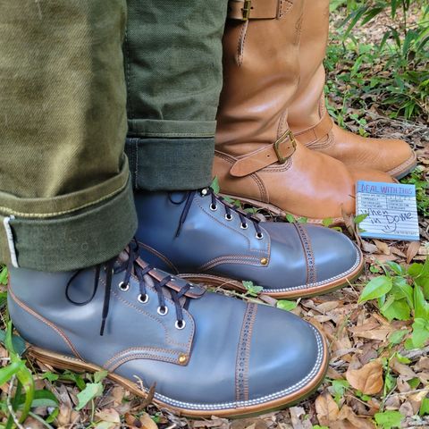 Iron Boots The Chosen One in Maryam Grigio Shell Cordovan