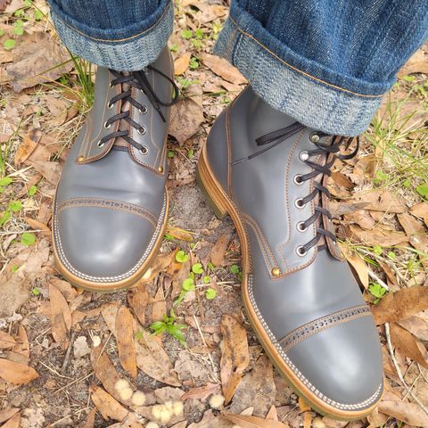 Iron Boots The Chosen One in Maryam Grigio Shell Cordovan