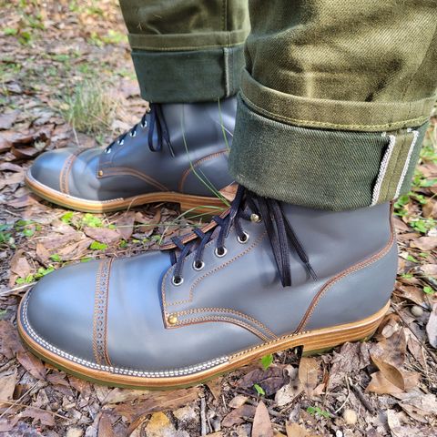 Iron Boots The Chosen One in Maryam Grigio Shell Cordovan