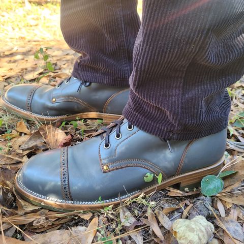 Iron Boots The Chosen One in Maryam Grigio Shell Cordovan