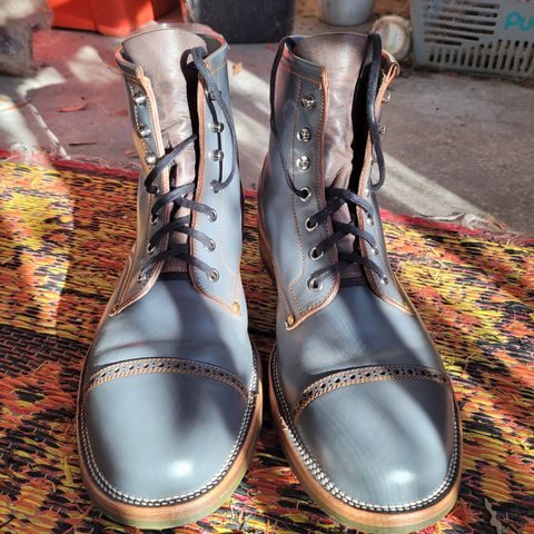 Iron Boots The Chosen One in Maryam Grigio Shell Cordovan