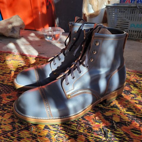 Iron Boots The Chosen One in Maryam Grigio Shell Cordovan