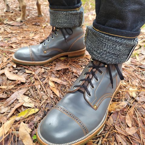 Iron Boots The Chosen One in Maryam Grigio Shell Cordovan