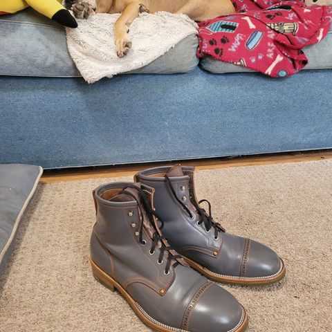Iron Boots The Chosen One in Maryam Grigio Shell Cordovan