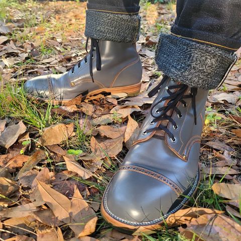 Iron Boots The Chosen One in Maryam Grigio Shell Cordovan