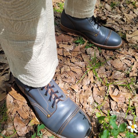 Iron Boots The Chosen One in Maryam Grigio Shell Cordovan