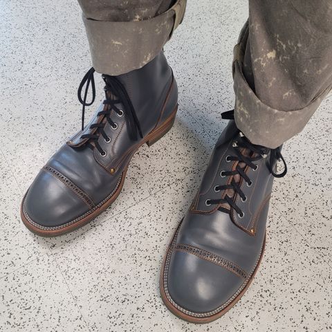 Iron Boots The Chosen One in Maryam Grigio Shell Cordovan