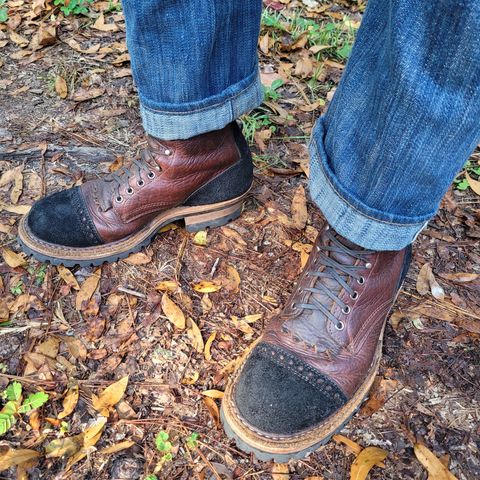 White's Bounty Hunter in Law Tanning Brown Bison & Seidel Black Oil Tan Roughout