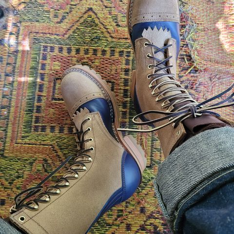 Frank's Type 2 Highlander in Seidel Tan Teton Roughout & Horween Ink Cavalier