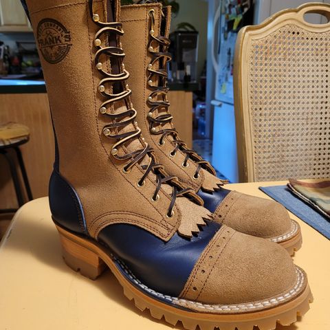 Frank's Type 2 Highlander in Seidel Tan Teton Roughout & Horween Ink Cavalier