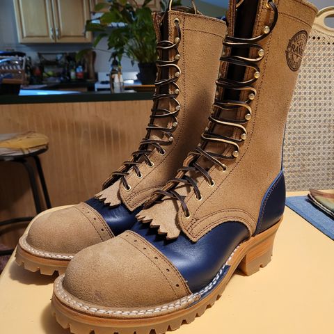 Frank's Type 2 Highlander in Seidel Tan Teton Roughout & Horween Ink Cavalier