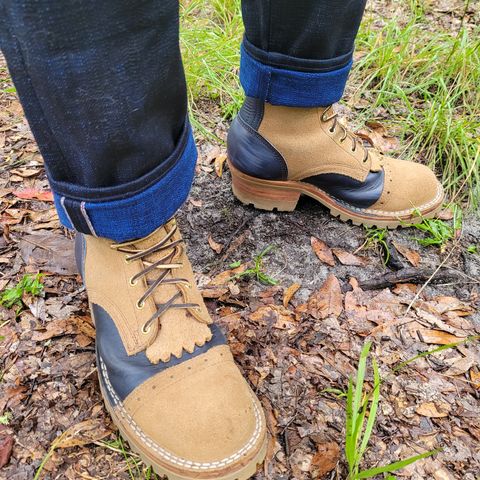 Frank's Type 2 Highlander in Seidel Tan Teton Roughout & Horween Ink Cavalier
