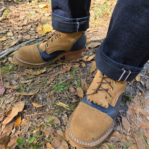 Frank's Type 2 Highlander in Seidel Tan Teton Roughout & Horween Ink Cavalier