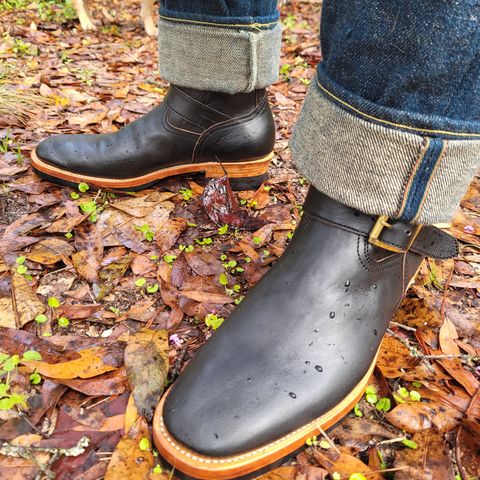 Briselblack The Keeper 'Type 2' Engineer Boot in Shinki Black Teacore Horsehide
