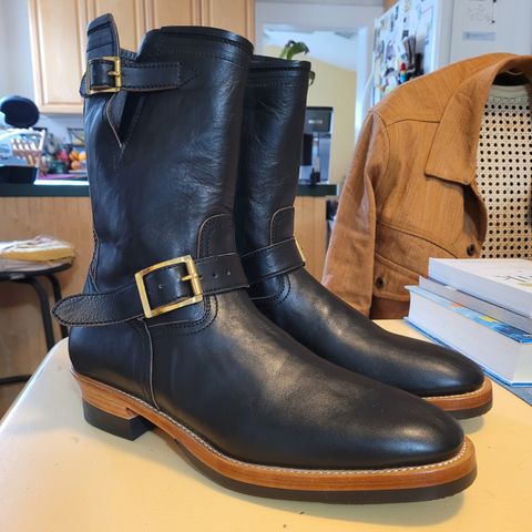Briselblack The Keeper 'Type 2' Engineer Boot in Shinki Black Teacore Horsehide