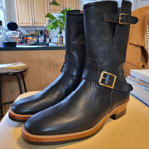 Briselblack The Keeper 'Type 2' Engineer Boot in Shinki Black Teacore Horsehide
